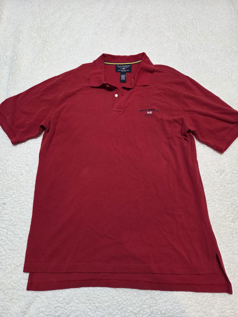 polo Jeand Co. Men's Classic Red Polo Shirt with Subtle Logo